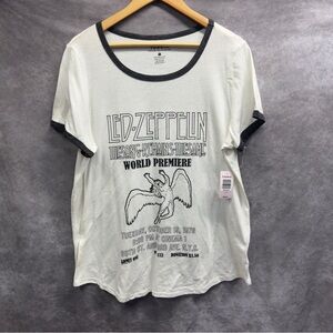 Torrid White Led Zeppelin T Shirt NWT Plus Size 1X